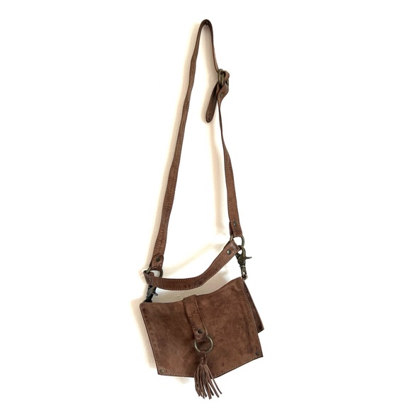 Alternative Handbags - ALTERNATIVE Brown Leather/Suede Crossbody Bag